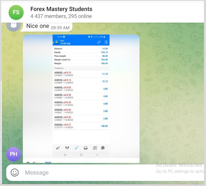 dapo willis students in forex mastery course flipped his $10 account