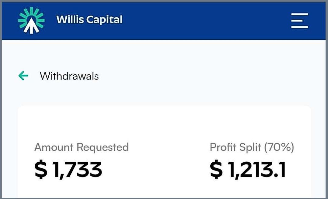 Willis Capitals Withdrawals