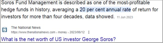 George soros hedge funds annual returns in last decades