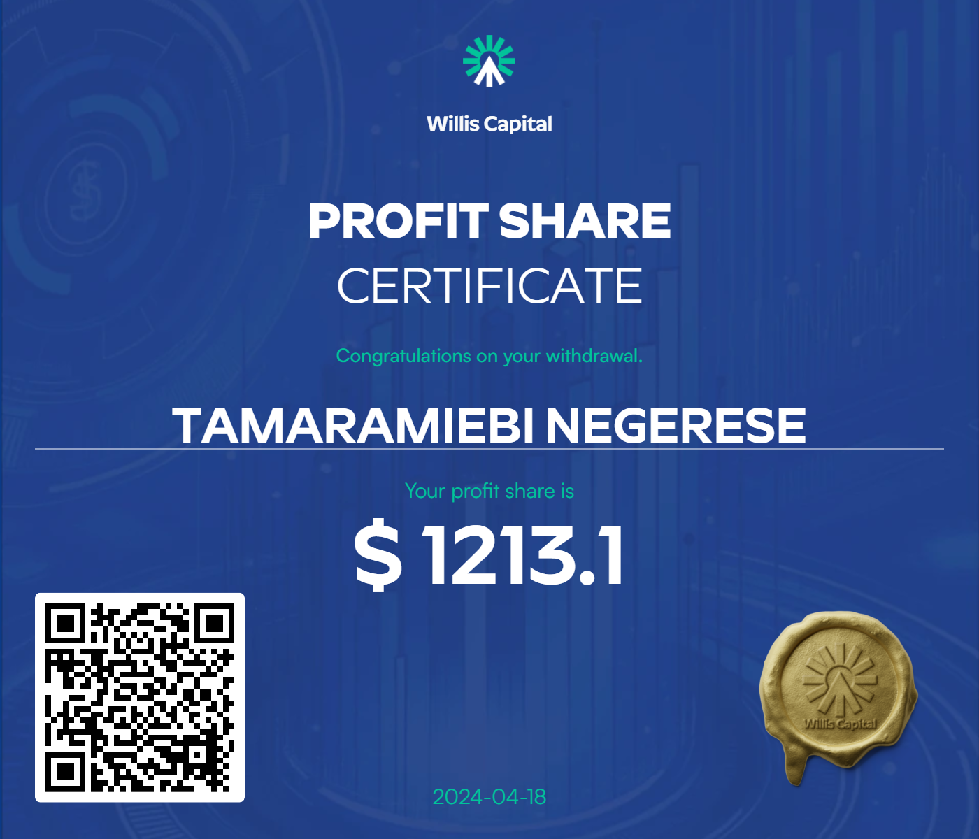 TAMARAMIEBI NEGERESE-Profit Share Certificate-2024-04-18